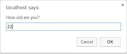 window.prompt() example.