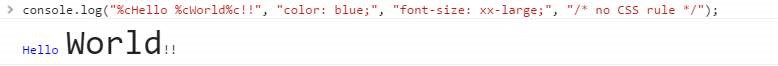 console.log '%cHello %cWorld%c!!'.