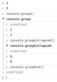 console.groupCollapsed() before.